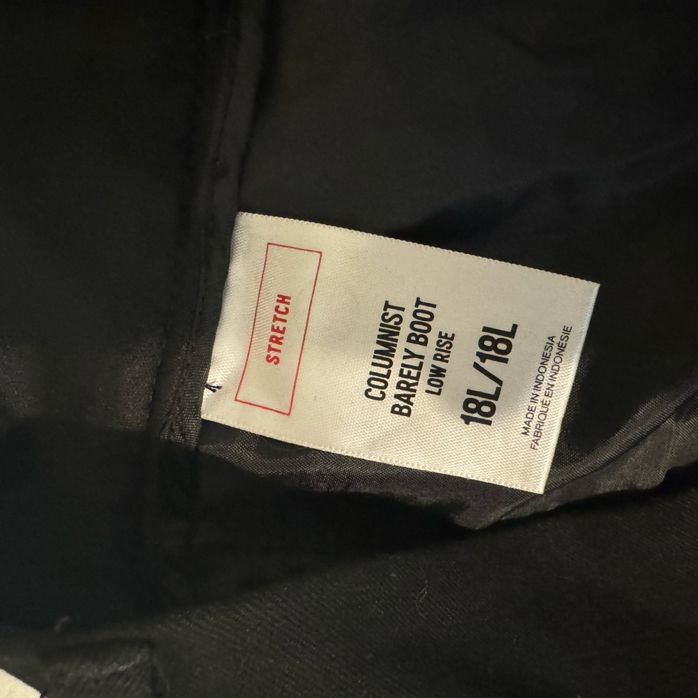 18 Long Express Columnist Barely Boot Black Pants - image 2